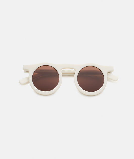 LIND CREAM MAYAPPLE round-frame sunglasses