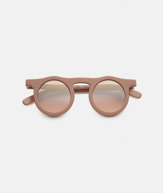 LIND PLATEAU TAN sunglasses with a round frame