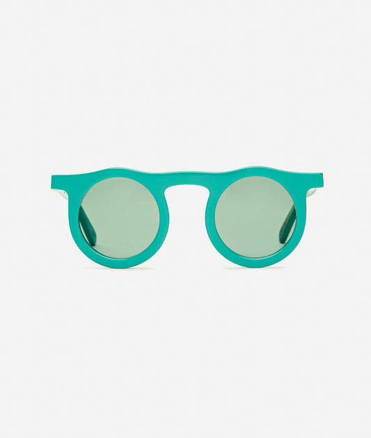 LIND CYAN RAVE / Bright green sunglasses with green lens