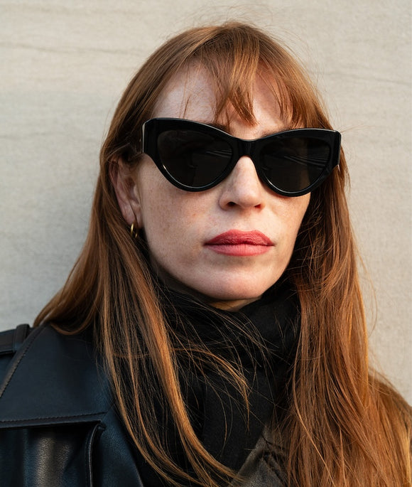 DOLCE BLACK cat-eye sunglasses