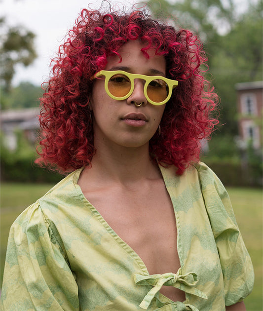 LIND LUCID RAVE / neon yellow sunglasses with yellow lens