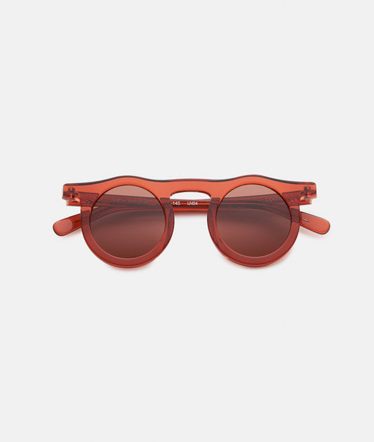 LIND ANCHO RED sunglasses with a round frame
