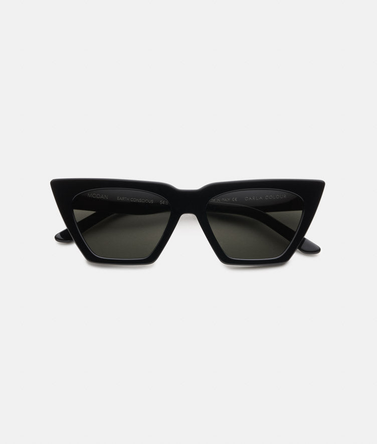 MODAN MIDNIGHT / angular black cat-eye sunglasses
