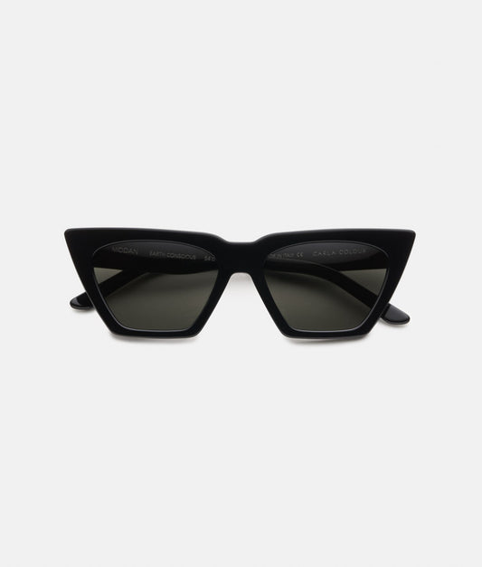 MODAN MIDNIGHT angular black cat-eye sunglasses