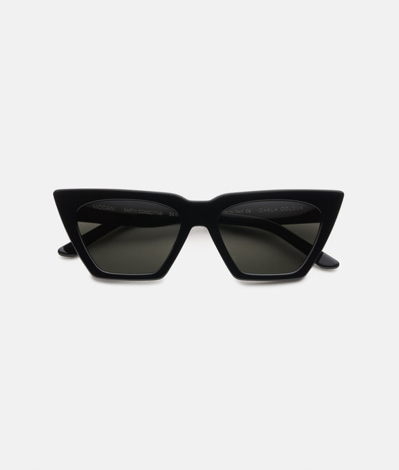 MODAN MIDNIGHT / angular black cat-eye sunglasses