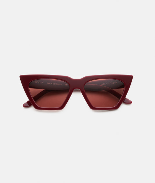 MODAN REGENT RED angular cat-eye sunglasses