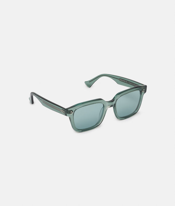 MONARO CHLORO GREEN / light green square sunglasses