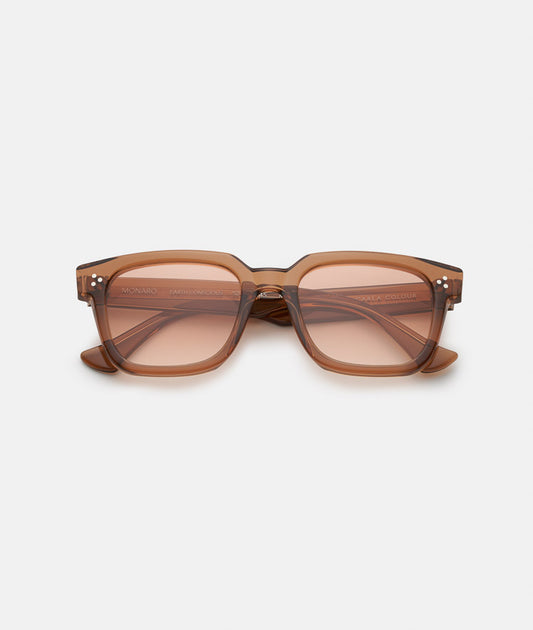 MONARO CORAL DUNE / pink-brown square sunglasses with pink tint lens