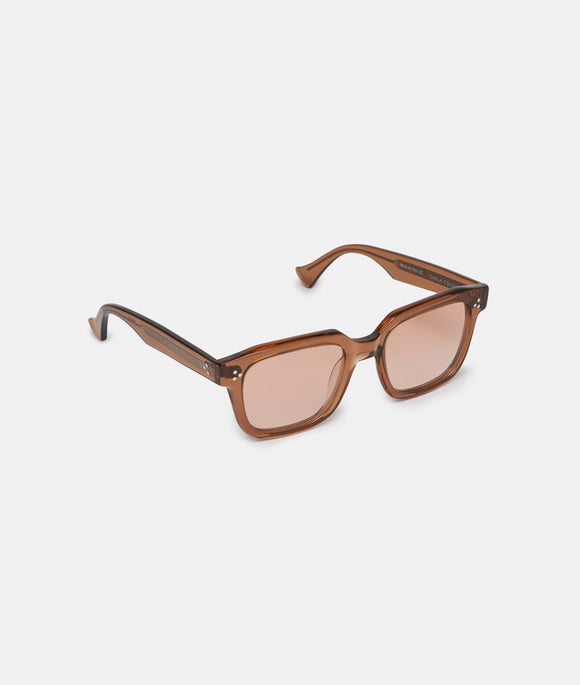 MONARO CORAL DUNE / pink-brown square sunglasses with pink tint lens