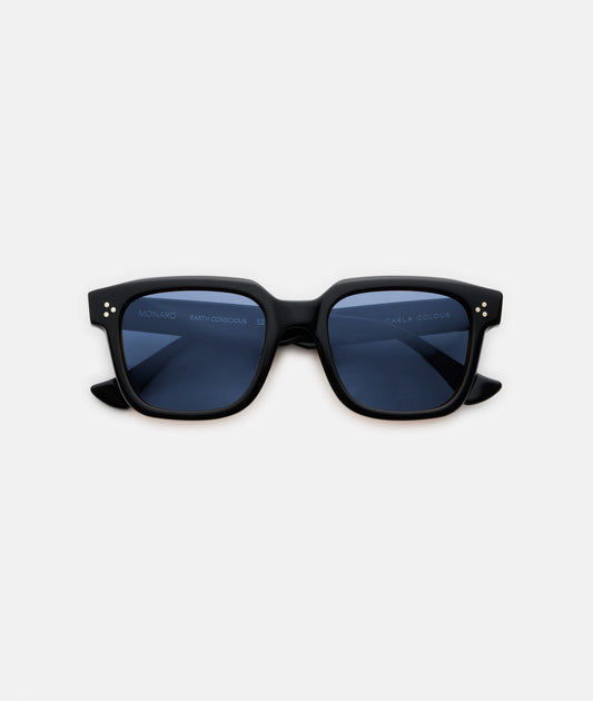 MONARO MOODY BLUE / black frame with dark blue lens